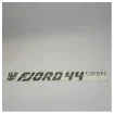 Fjord 44 Coupe Brushed Titanium Hull Sticker with Logo - TBZ1138 product image