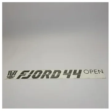 Fjord 44 Coupe Brushed Titanium Hull Sticker with Logo - TBZ1138 product image