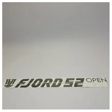 Fjord 52 Open Brushed Anthracite Hull Sticker with Logo 771 x 85 mm - TBZ1140 product image