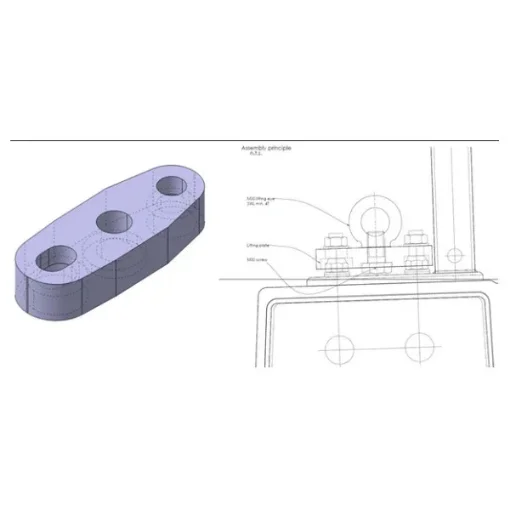 Hanse Yachts Dehler 30 OD Hoist Plate - MET1468 product image