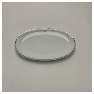 Richard Ginori Pershing Oval Porcelain Serving Platter with Silver Rim - 057 0575 66021 product image