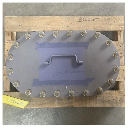 Steel Marine Manhole - Access Hatch FE510 UNI5046-1999 600 x 300 mm product image
