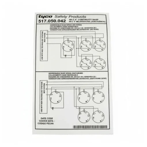 Tyco 4B-C-4 Fire Detector Base Mounting Plate - 517.050.042 product image