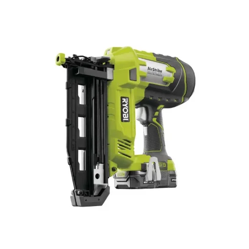 [Never Used] Ryobi 18V One+ Air Compressor Nail Gun - 1 X 18V 2.0Ah Battery - 1 Charger R18N16G-120S product image