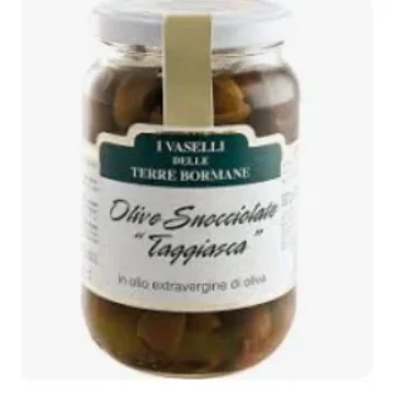 Picture of Pitted Black Taggiasca Olives in Extra Virgin Olive Oil 300g