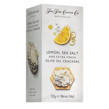 Picture of The Fine Cheese Co. Lemon, Sea Salt and Extra Virgin Olive Oil Crackers 125g