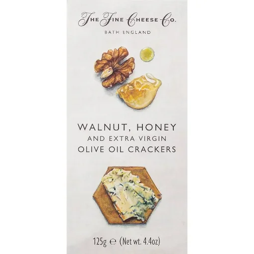 Picture of The Fine Cheese Co. Walnut, Honey & Extra Virgin Olive Oil Crackers 125g