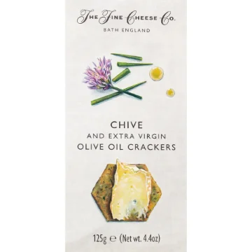 Picture of The Fine Cheese Co. Chive & Extra Virgin Olive Oil Crackers 125g