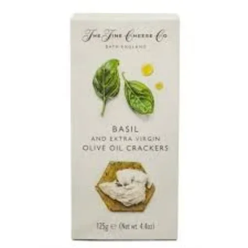 Picture of The Fine Cheese Co. Basil & Extra Virgin Olive Oil Crackers 125g
