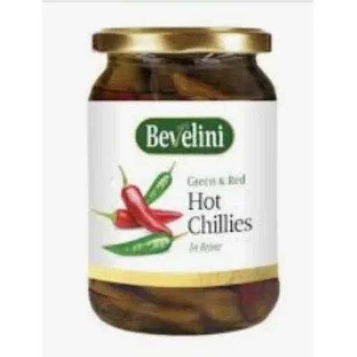 Picture of Green Red Hot Chillies in Brine
