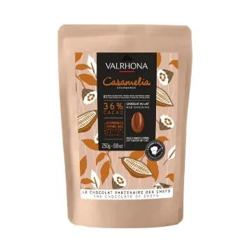 Picture of VALRHONA Caramélia 36% Milk Chocolate for Baking 250g