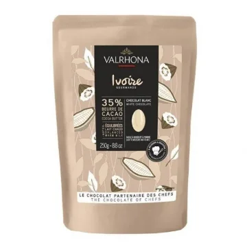 Picture of Valrhona Ivoire 35% White Baking Chocolate 250g