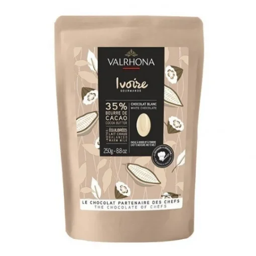 Picture of Valrhona Ivoire 35% White Baking Chocolate 250g