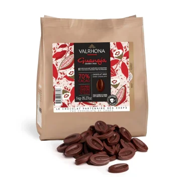 Picture of Valrhona Guanaja 70% Dark Chocolate Baking Bag 1kg