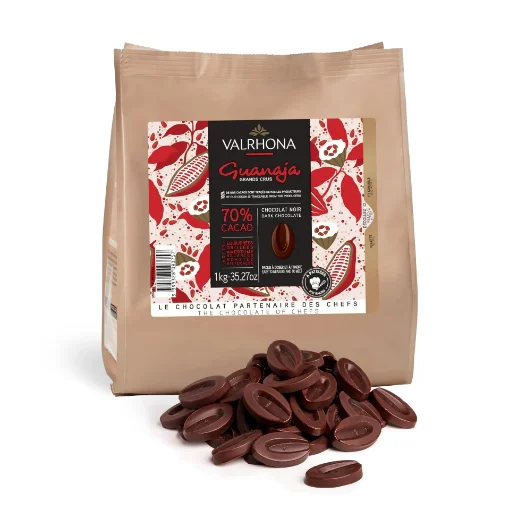 Picture of Valrhona Guanaja 70% Dark Chocolate Baking Bag 1kg
