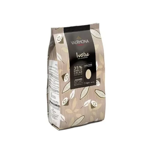 Picture of Valrhona Ivoire 35% White Chocolate Feves 3kg
