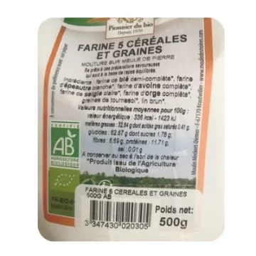 Picture of Organic 5 Cereals and 3 Seeds Flour - 500g