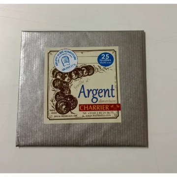 Picture of Edible Silver Leaf Sheets - Booklet of 25 Sheets, 9.5 x 9.5 cm