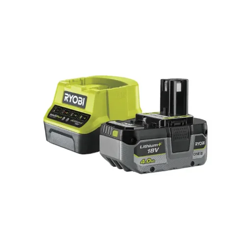 [Never Used] Ryobi 18V One+ Lithiumplus 4.0Ah Battery Pack and 2.0Ah Fast Charger RC18120-140X product image