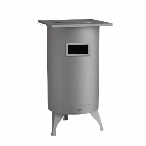 Round Wood Stove with Rear Flue Ø42x78 4cm product image