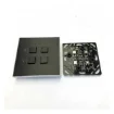 Riva PLH Skin 4-Button Plate Chrome Black Front - 470819 product image