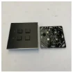 Riva PLH Skin 4-Button Plate Chrome Black Front - 470819 product image