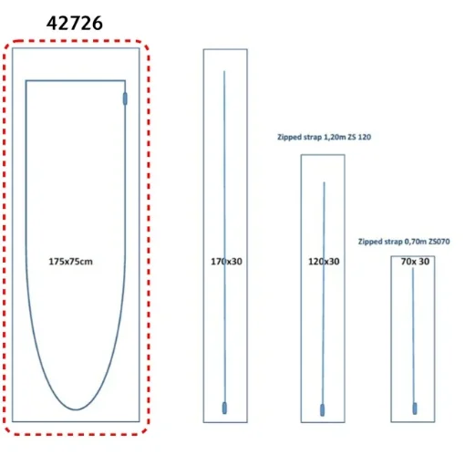 Picture of Guilbert Express - U-shaped-zip door Cat. No. 42726 – (175 x 75 cm)