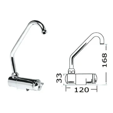 Osculati Chrome Star Series Mixer Tap Foldable Hot/Cold - 17.049.00 product image
