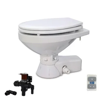 Jabsco Quiet Flush Electric Toilet Regular Sit with Magnetic Valve 24V - 37045-4094 product image