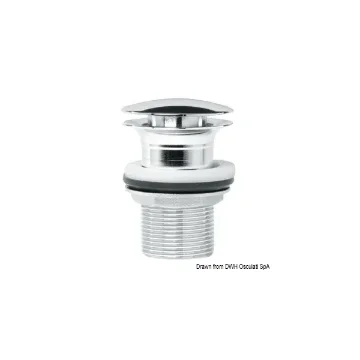 Osculati Chrome-Plated Brass Drain Plug - Chrome-Plated Brass Plug - 50-186-97 product image
