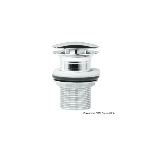Osculati Chrome-Plated Brass Drain Plug - Chrome-Plated Brass Plug - 50-186-97 product image