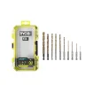 Ryobi Rx Hss-G Cobalt Drill Bit Set - 10 Pieces - 1 To 8 Mm - RARXHGC10 product image
