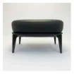 Minotti Leslie Bergere Leather Pouf - Aspen 26 - Black product image