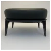 Minotti Leslie Bergere Leather Pouf - Aspen 26 - Black product image