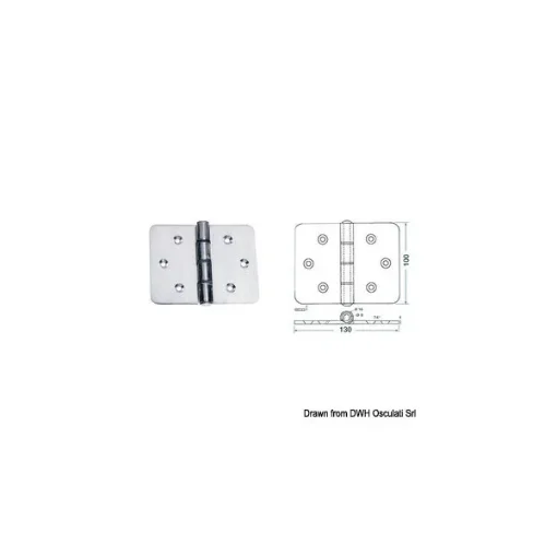 Osculati Stainless Steel Hinge 130x100mm - 4mm 38.440.13 product image