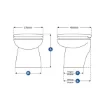 Jabsco Deluxe Flush 14 Inch Electric Toilet - Freshwater 12V - Straight Model - 58080-1012 product image