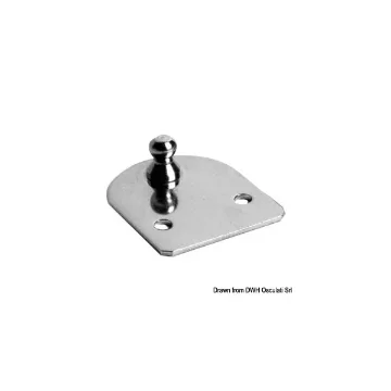 Flat Mounting Plate with 10mm Ball - Stainless Steel - 38.013.21 product image