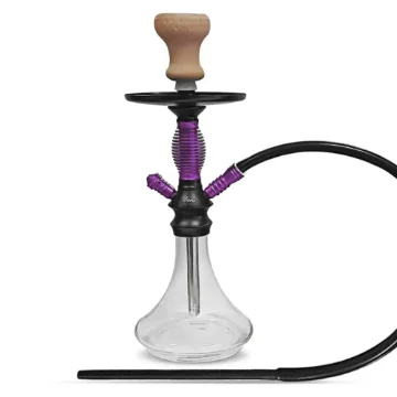 Aura Compact Purple & Glass Hookah 43 Cm product image