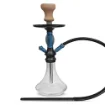 Aura Blue Glass Designer Hookah 43 Cm with Hose product image
