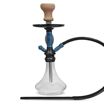 Aura Blue Glass Designer Hookah 43 Cm with Hose product image