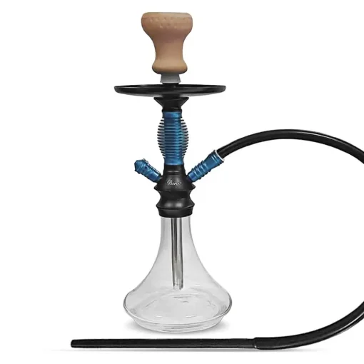 Aura Blue Glass Designer Hookah 43 Cm with Hose product image