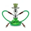 Green Double-Hose Hookah 23 Cm Compact Size product image