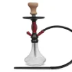 43Cm Clear Glass Hookah ? Red Finish product image