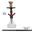 43Cm Clear Glass Hookah ? Red Finish product image