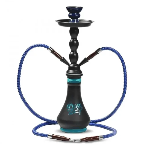 Midnight Blue Designer Hookah Glass & Metal 45 Cm product image
