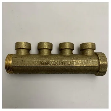 Marine Brass Fluid Distributor Collector with 1/2 Inch Threaded Ports - product image