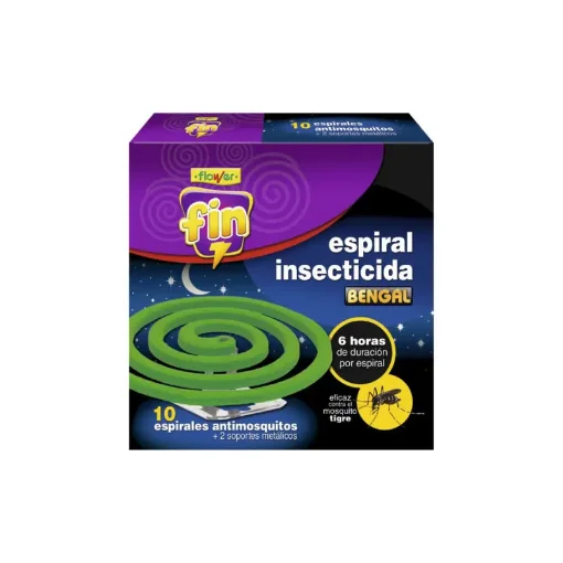 Flower Fine Insecticide Spiral 10 Units + 2 Supports - Targeted Effectiveness - 06627 product image