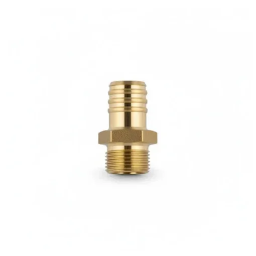 Flojet 23543-1000 Brass Hose Barb Adapter - 3/4 inch BSP x 25 mm product image