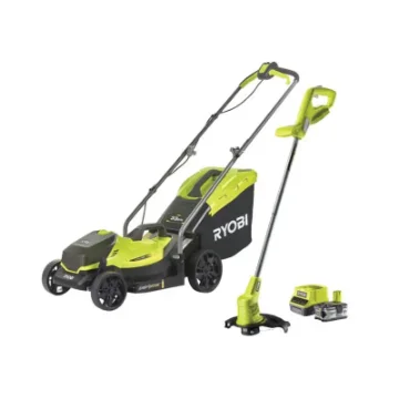 Ryobi 18V One+ Push Mower Rlm18x33b40 - 4.0Ah Battery - Charger - Free Grass Trimmer product image