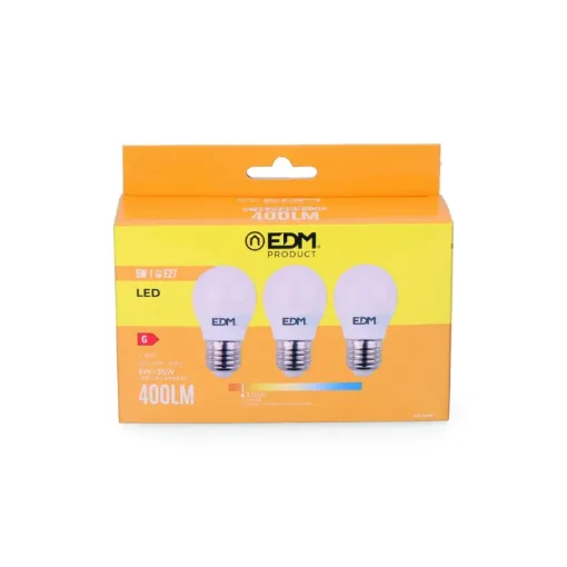 Edm 3 Led Bulbs Kit E27 5W 400lm Warm Light - 3200K - 98201 product image